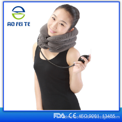 portable 4 layers neck traction device, cervical traction device, malaysia import rubber material inflatable neck traction fixer